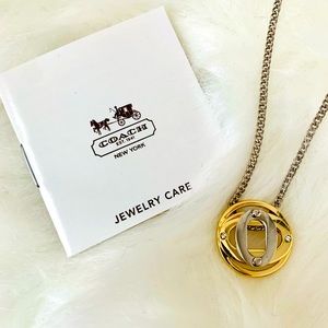 COACH NEW WITH BAG gold/silver eternity necklace BIRTHDAY/ANNIVERSARY ❤️GIFT